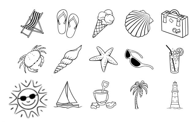 Sada 15 razítek Heyda Dovolená pro kreativní tvoření