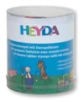 Detail razítek Heyda se motivy koní a statku