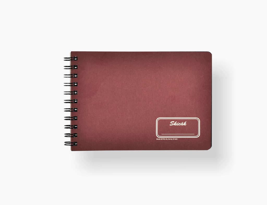 Retro skicák Bobo-Blok A5 černé listy 25 stran