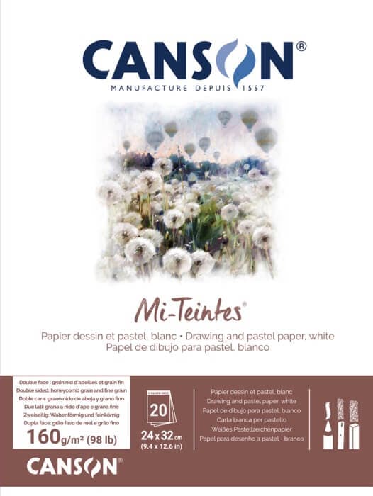 Canson Mi-Teintes lepený blok A4 pastelový papír 160g