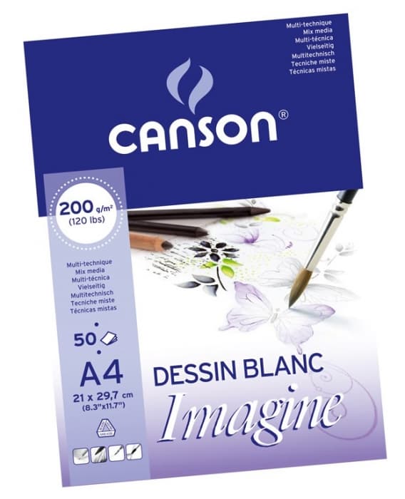 Canson Imagine A4 skicák detail papíru pro mixovanou techniku