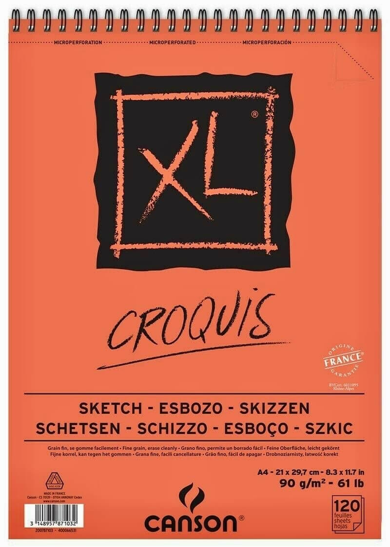 Canson XL Skicák A4 90g kroužková vazba 120 listů