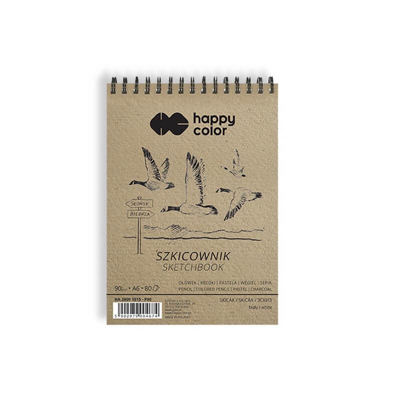 Happy Color skicák A6 90g kroužková vazba 80 listů