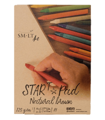 SM.LT Skicák Star Pad Brown Natur A4 125g přední pohled