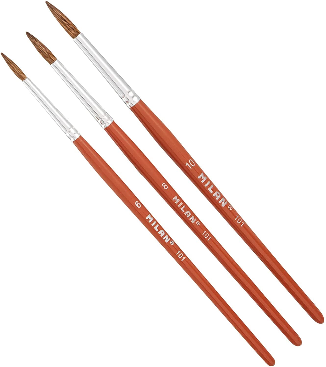 Detail štětin Milan 101-1 kulatý malířský štětec