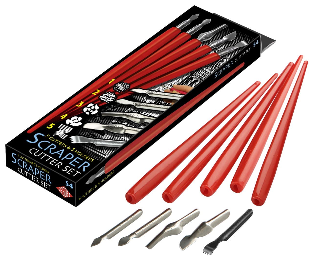 Škrabací pera EssDee sada 5 kusů pro rytí