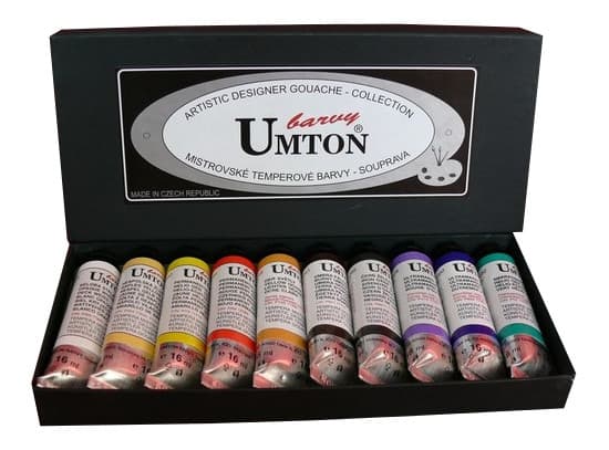 Souprava mistrovských temperových barev Umton 10x16 ml