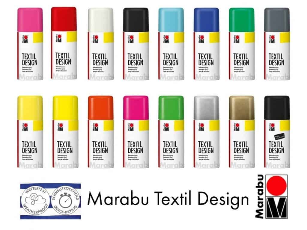 Marabu sprej na tkaniny 005 růžová boční pohled