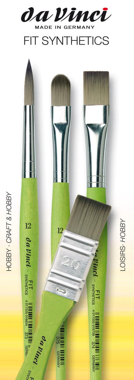 Štětec DaVinci 374 hobby škola akryl zelená rukojeť