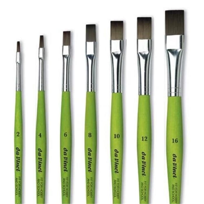 Detail syntetického štětce DaVinci plochý série 374