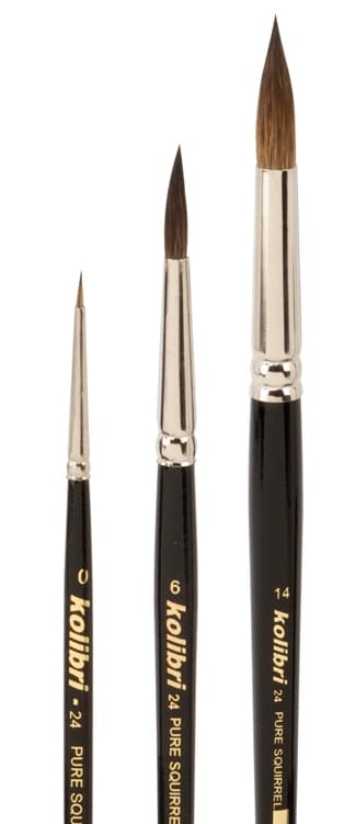 Přírodní jemný štětec Kolibri detail štětiny hobby