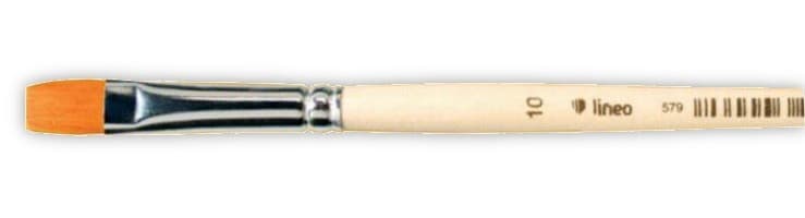 Lineo syntetický zlatý plochý štětec č. 4 hobby