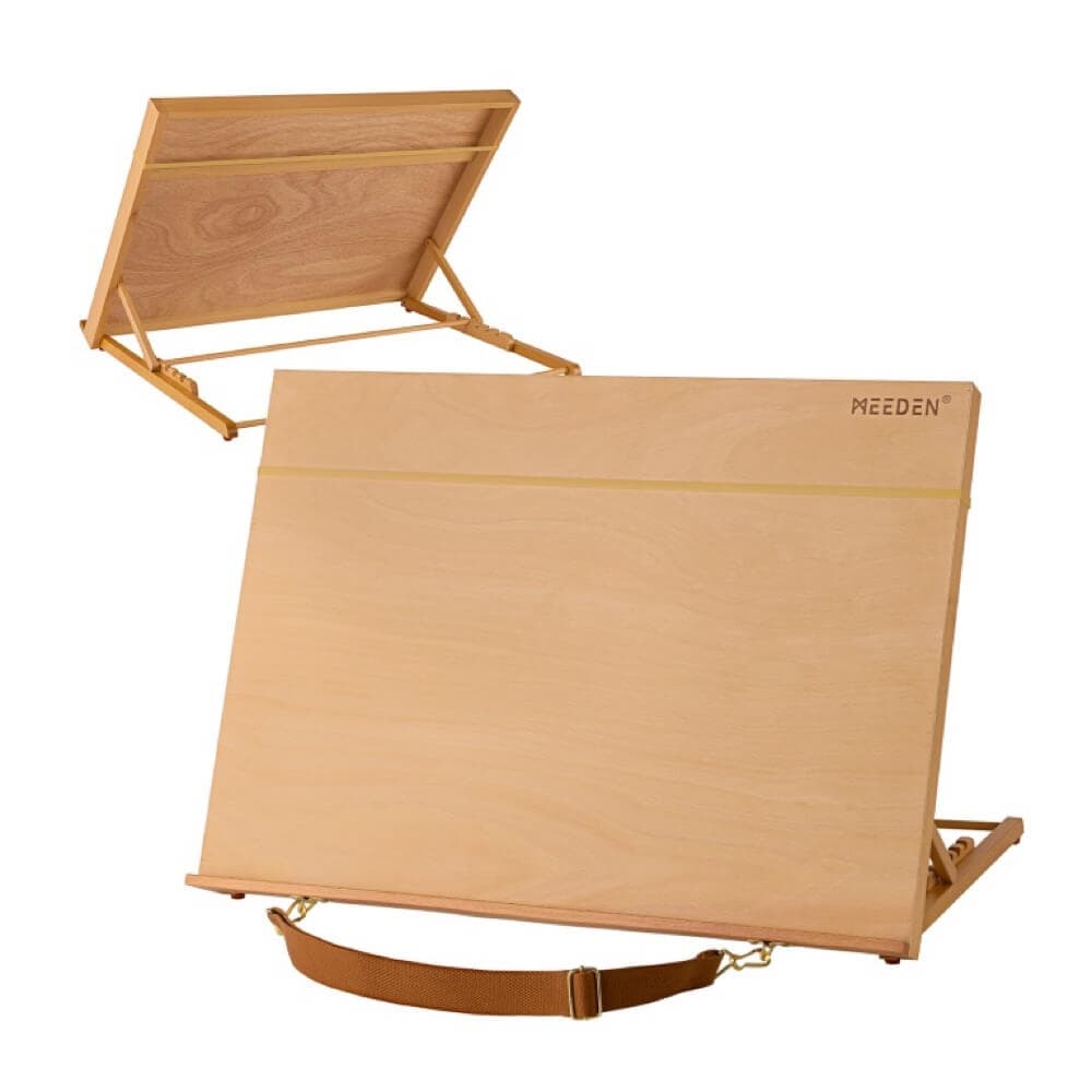 Meeden stolní stojan s deskou 6076 nastavitelný dřevěný