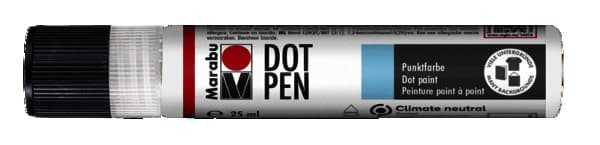 Marabu Dot Pen tečkovací pero bílé na hedvábí