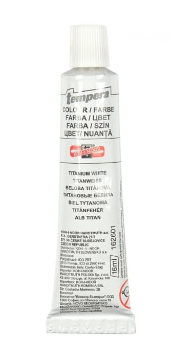 Koh-i-Noor bílá temperová barva 16 ml tuba