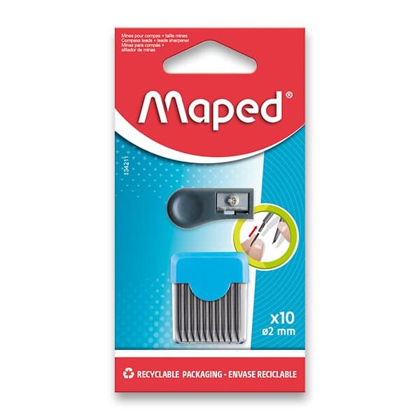 Maped tuhy do kružítka 10 ks s ořezávátkem