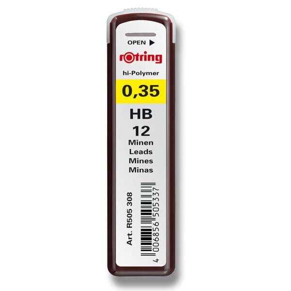 Rotring Tikky tuhy do mikrotužky 0,35 mm HB
