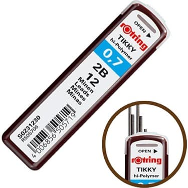 Rotring Tikky tuhy 0,7 mm 2B do mikrotužky