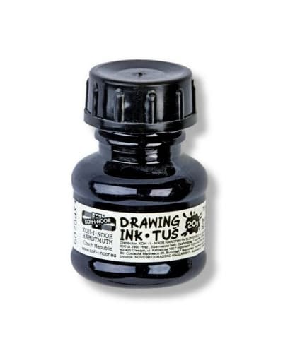 Koh-i-Noor černý tuš 20g lahvička pro kreslení