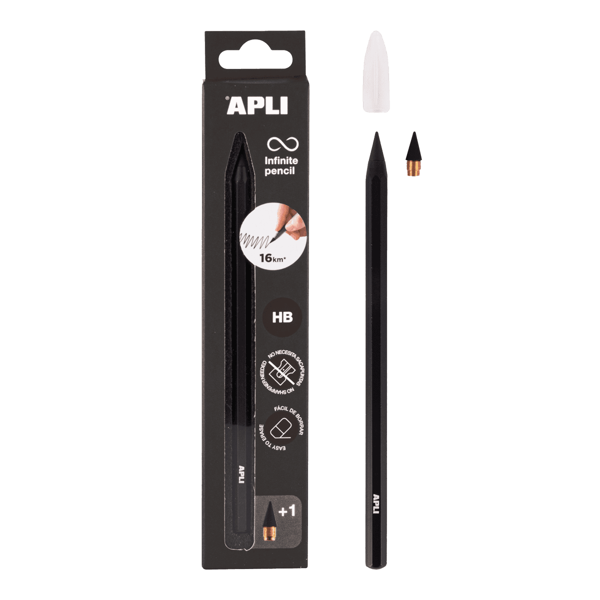 Tužka grafitová Apli Aero Journal 1777 HB čelní pohled