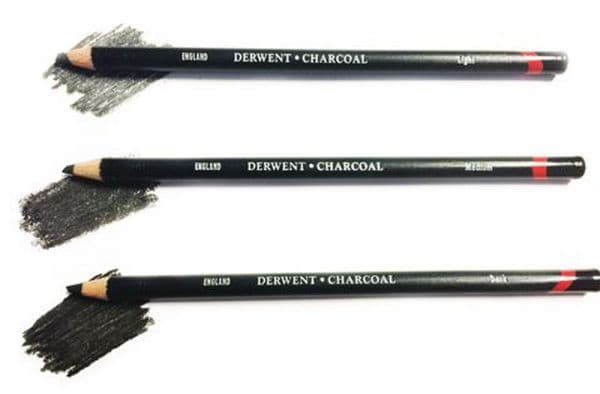 Kreslení uhlovou křídou Derwent Charcoal Medium 36302