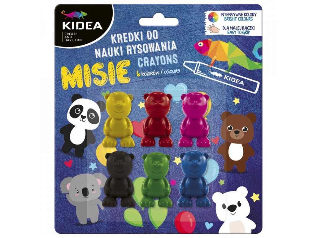 Kidea voskovky medvídci sada 6 kusů blistr