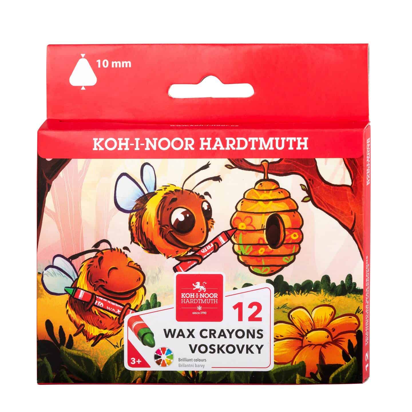 Koh-i-noor trojhranné voskovky 12 barev pro děti