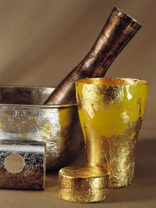 Měděné listy Pébéo použití na uměleckém díle