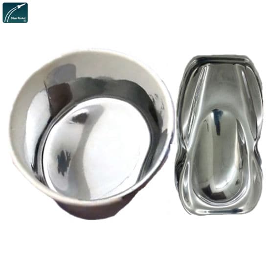 Aplikace Stanger Chrom spreje na povrch stříbrný efekt