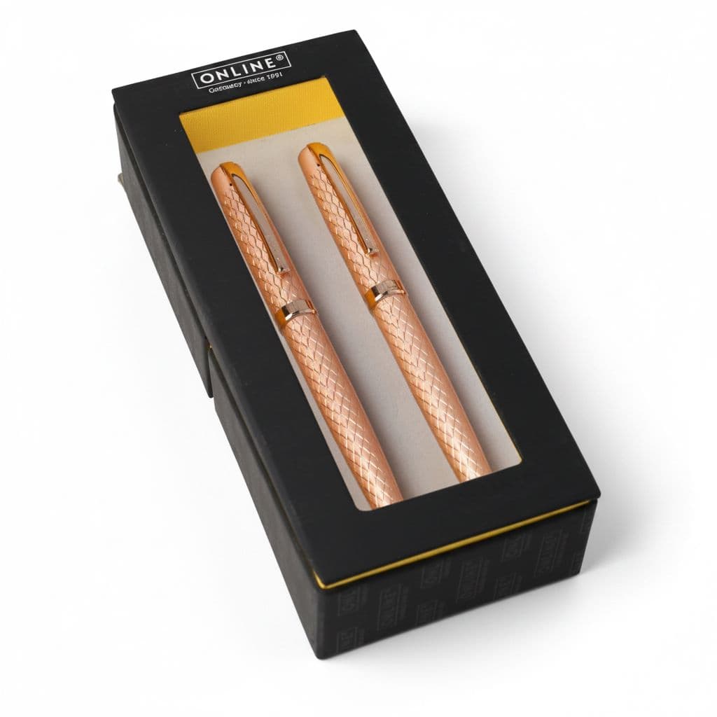 Online Eleganza Rosegold dárková sada plnicí a kuličkové pero