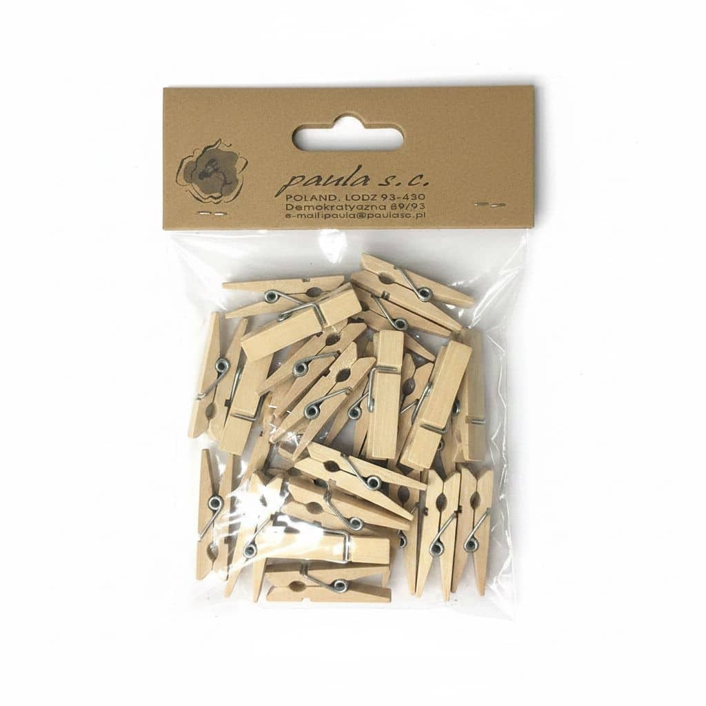 Dřevěné kolíčky 35 mm přírodní hnědá 20 kusů balení