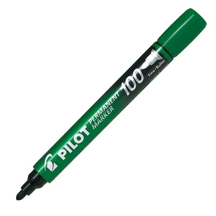 Pilot 100 permanentní popisovač zelený hrot 1 mm