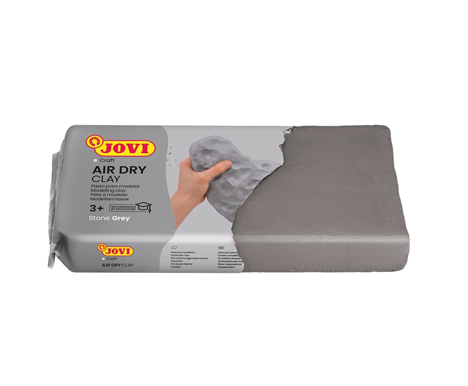 Detail šedé samotvrdnoucí hmoty Jovi 1kg