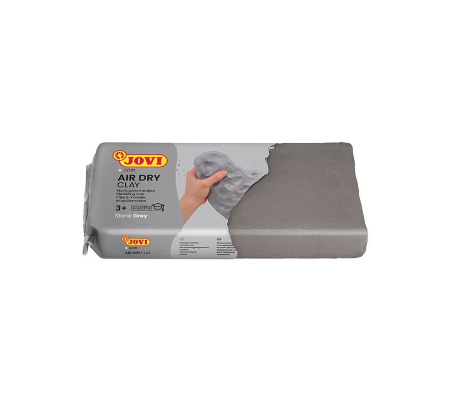 Detail šedé samotvrdnoucí hmoty Jovi 250 g