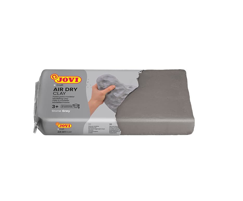 Detail šedé samotvrdnoucí hmoty Jovi 500 gramů