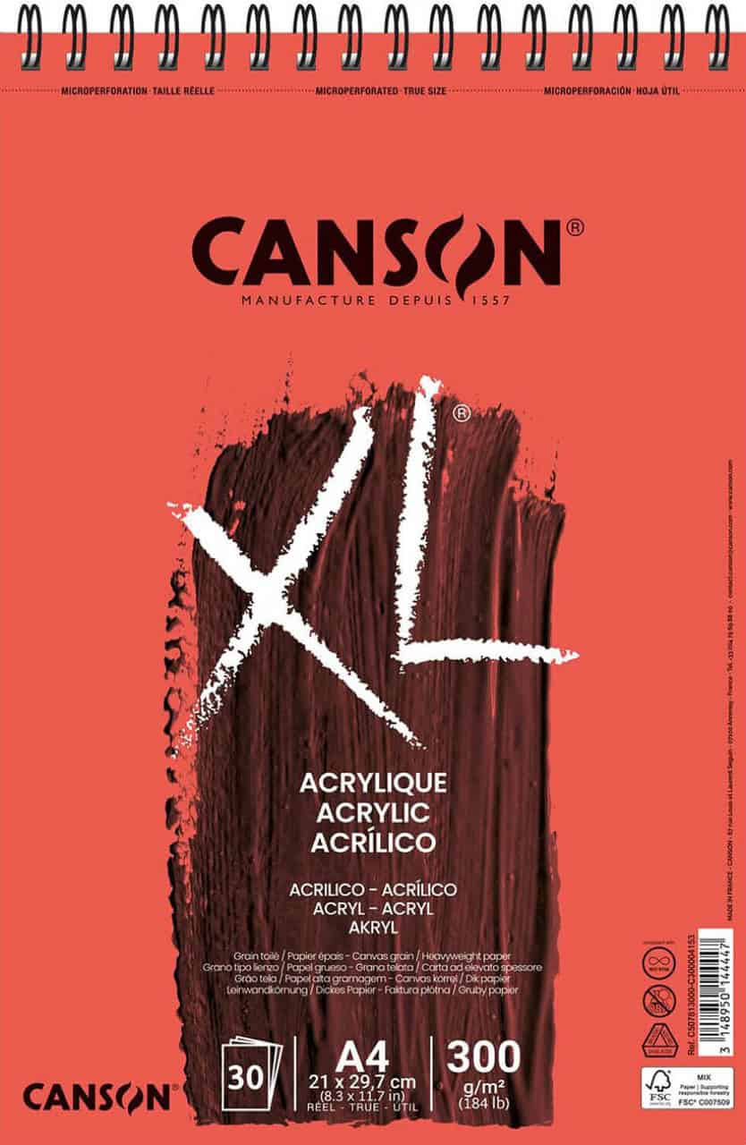Canson XL Acrylic A4 300g blok kroužková vazba