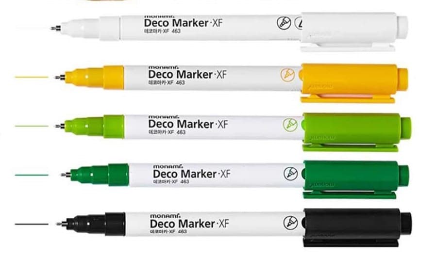 Monami Deco Marker XF korálová červená tenký hrot