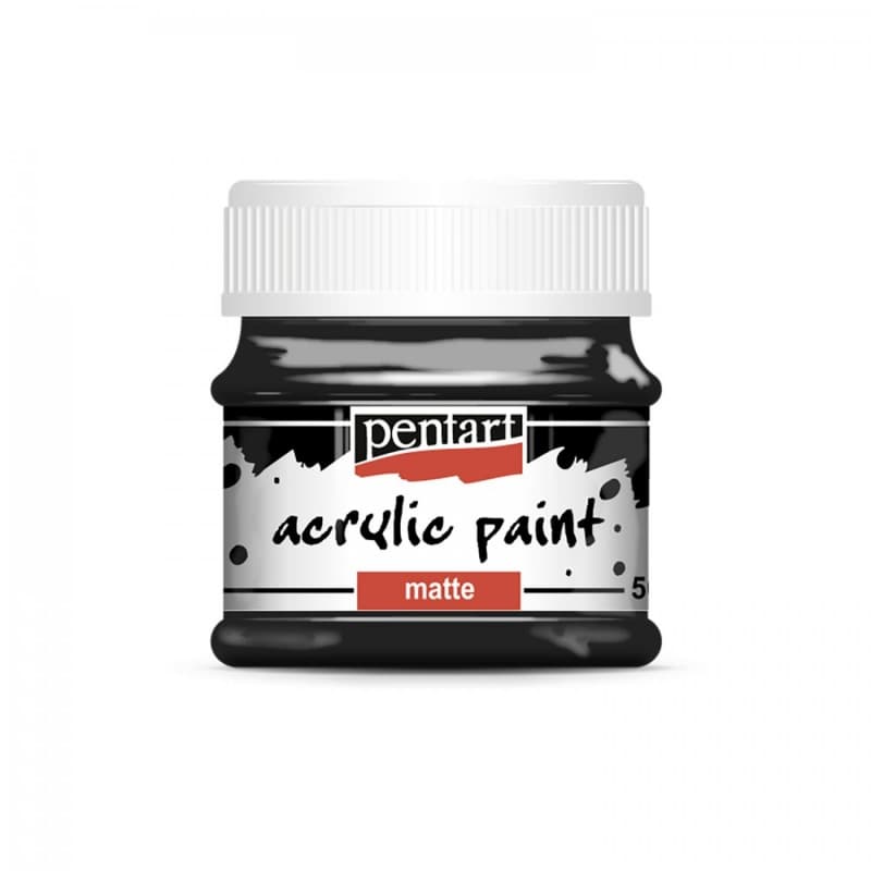 Pentart matná černá akrylová barva 50 ml