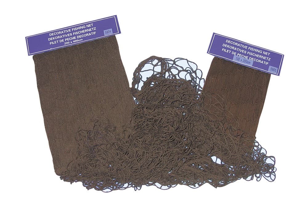 Dekorační rybářská síť hnědá 2x4 m pohled