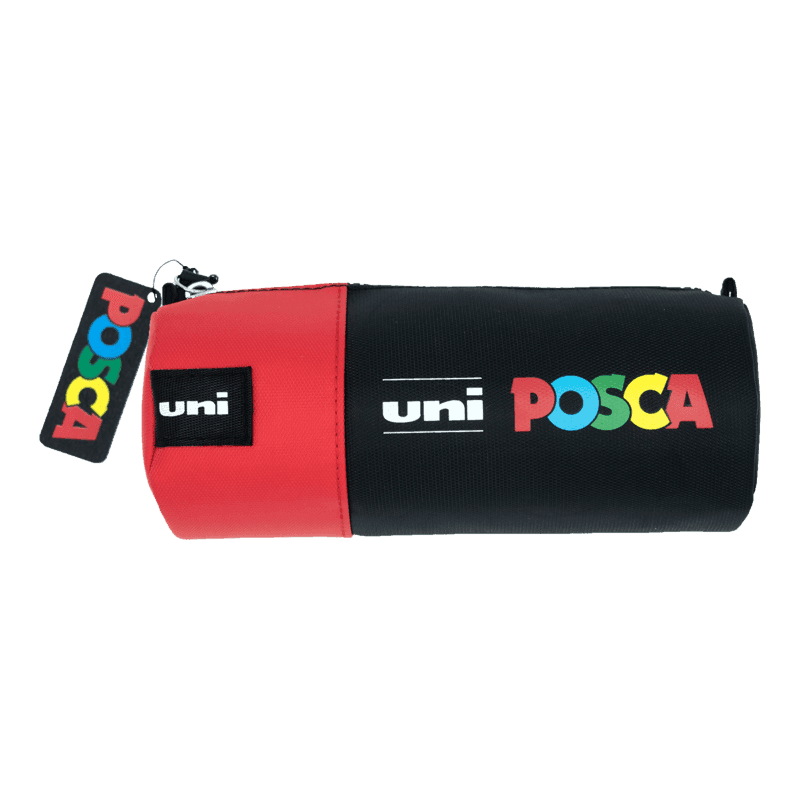 Uni POSCA penál červeno-černý popisovač červená barva