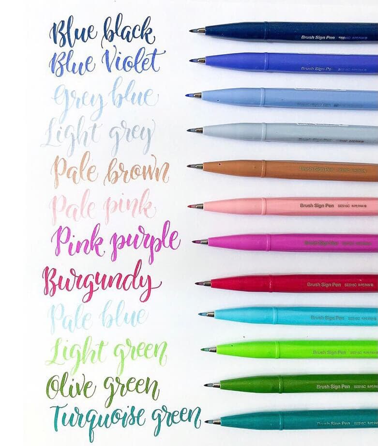 Sytě růžový brush pen Pentel Sign SES15