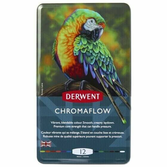 Derwent Chromaflow umělecké pastelky sada 12 barev