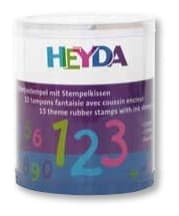 Detail razítek HEYDA Číslice pro kreativní tvoření