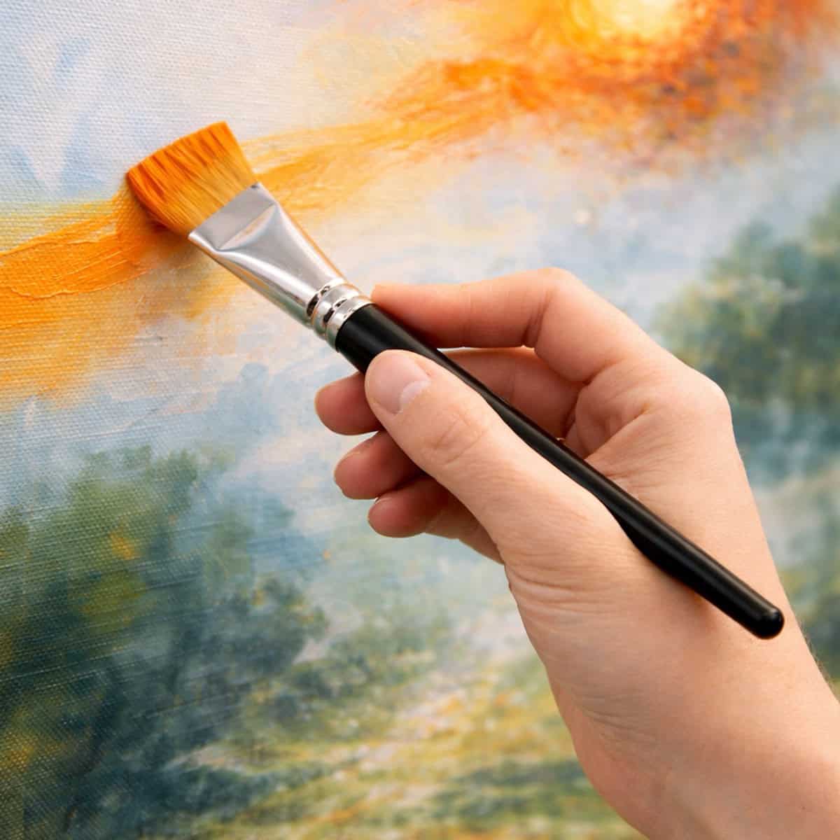 Malování plochým štětinovým štětcem Spoko č. 8