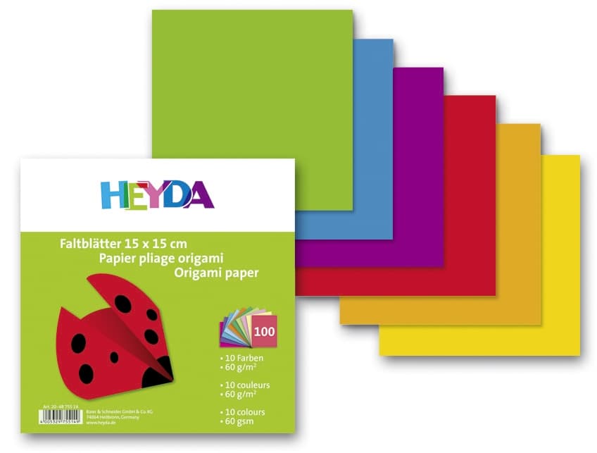 Heyda Origami čtvercový papír 15x15 cm 100 ks balení