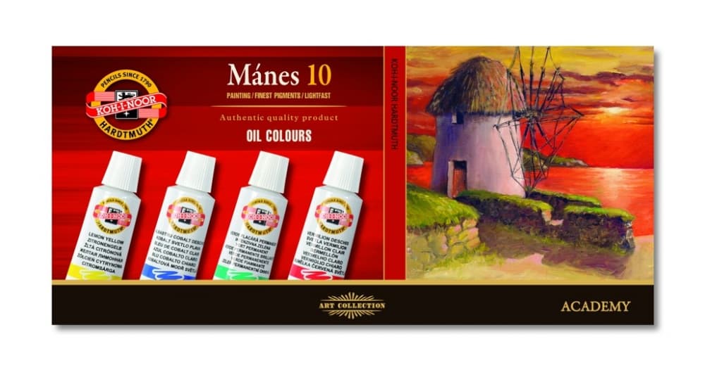 Koh-i-Noor Mánes Academy sada olejových barev 10x16ml