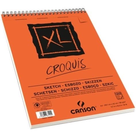 Canson XL Skicák A3 90g kroužková vazba 120 listů