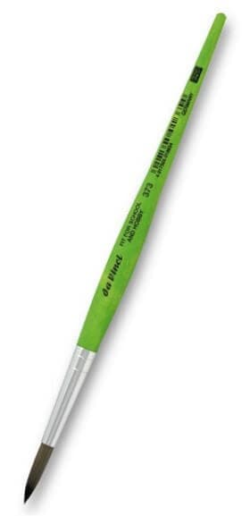 DaVinci zelený kulatý štětec 373-10 syntetický krátký