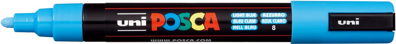 Akrylový popisovač Uni Posca 5M světle modrý 2,5mm