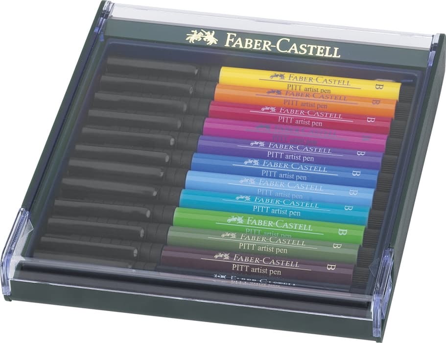 Faber-Castell Pitt Artist Pen sada 12 základních barev